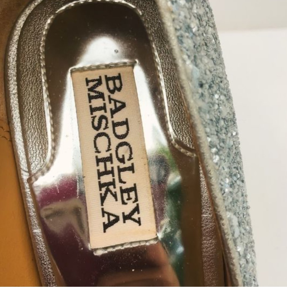 Badgley Mischka Original Kassidy Silver Glitter 6.5 - Picture 11 of 13